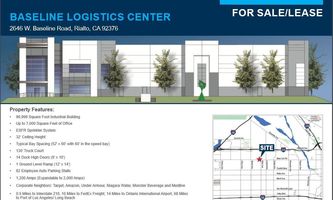 Warehouse Space for Sale located at 2646 W Base Line Rd Rialto, CA 92376