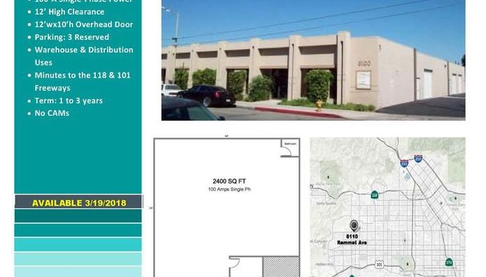 Warehouse Space for Rent at 8100-8110 Remmet Ave Canoga Park, CA 91304 - #4