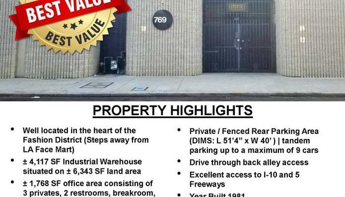 Warehouse Space for Rent at 769 E 14th Pl Los Angeles, CA 90021 - #1