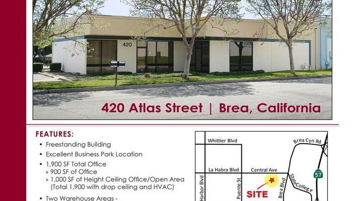 Warehouse Space for Rent at 420 Atlas Brea, CA 92821 - #1