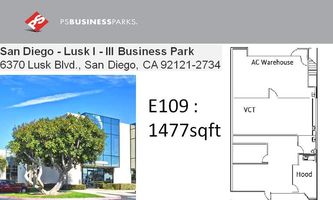 Lab Space for Rent located at 6370 Lusk Blvd San Diego, CA 92121
