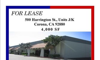 Warehouse Space for Rent located at 500 Harrington St Corona, CA 92880