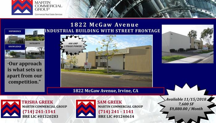 Warehouse Space for Rent at 1820-1822 McGaw Ave Irvine, CA 92614 - #2